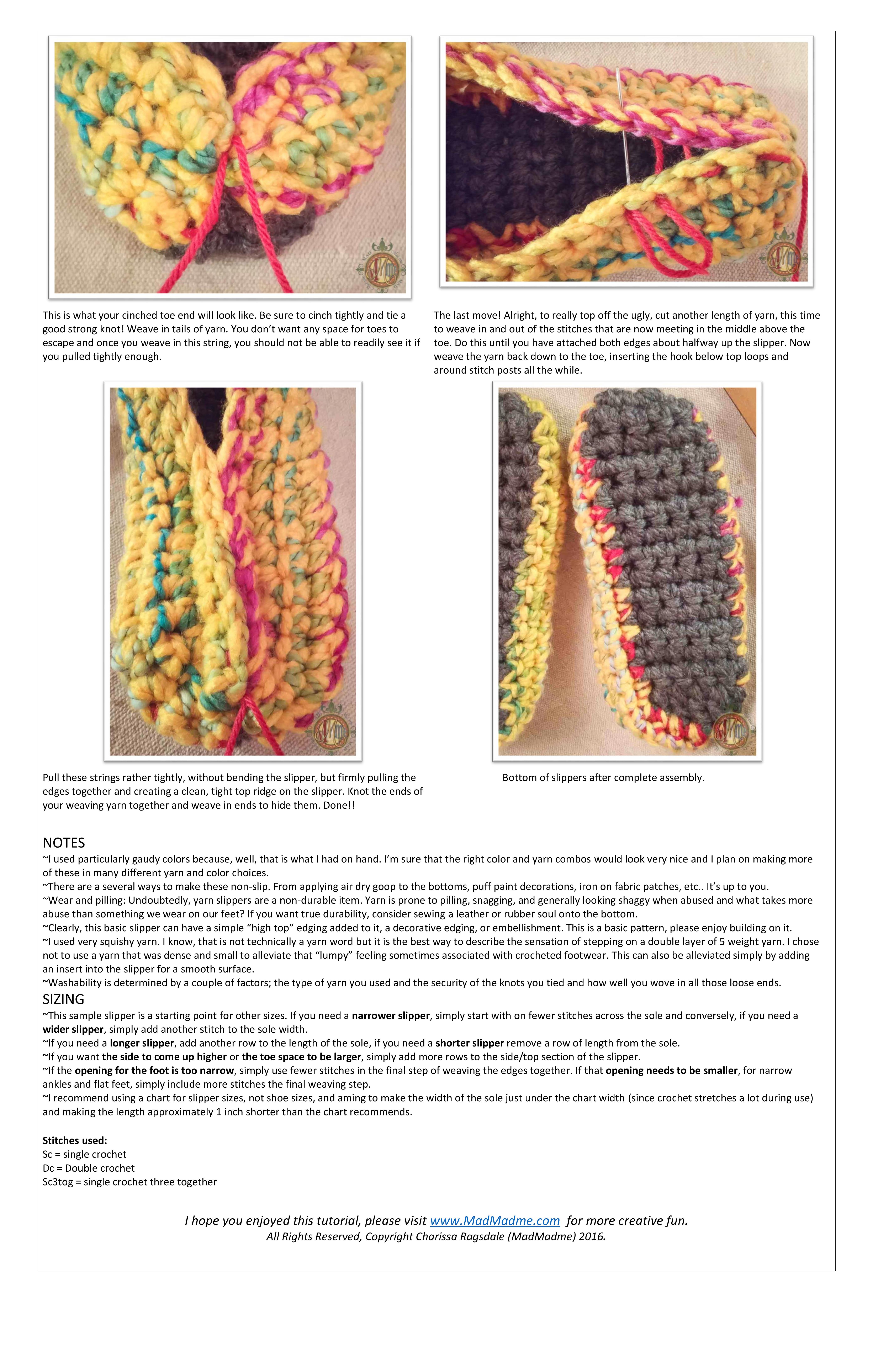 Crochet Pattern Ugly Slippers